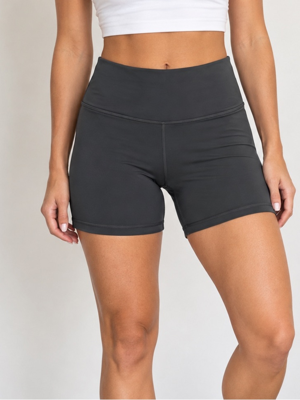 Lululemon Dark Gray High Rise Align Bike Shorts XL
